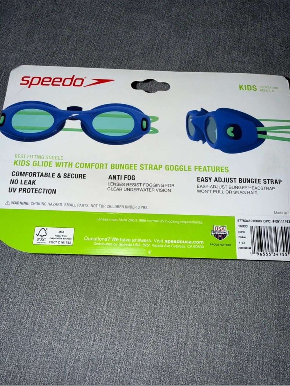 Speedo Kids Swim Goggles - Coral/Pink